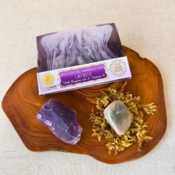 Coffret Rêves et sommeil – Améthyste, Pierre de lune et savon Lavande