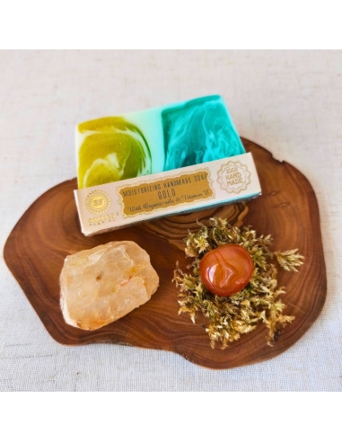 Coffret Joie et vitalité – Citrine, Cornaline et savon Gold
