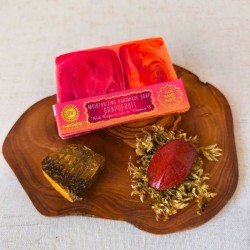 Coffret Courage et confiance – Œil de tigre, Jaspe rouge et savon pamplemousse