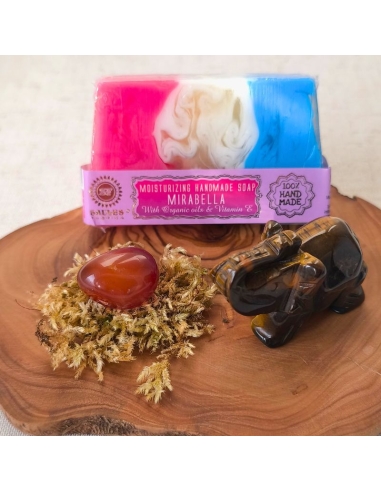Coffret Totem Éléphant courageux – Œil de tigre, Cornaline et savon Mirabelle