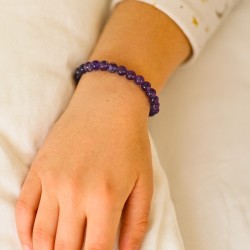 Bracelet boule enfant en Améthyste naturelle 2