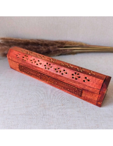 Boîte brûle-encens Arbre de Vie en bois d’acacia