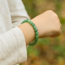 Bracelet enfant en Aventurine verte naturelle (perles de 6 mm) 2