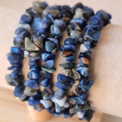 Bracelet baroque en Sodalite naturelle, pierre de discernement et de sérénité. 2