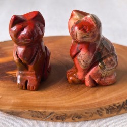 Coffret Totem Chat protecteur – Jaspe rouge, Labradorite et savon Myrtille-Mûre 2