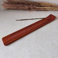 brûle-bâton d’encens artisanal en bois d’acacia