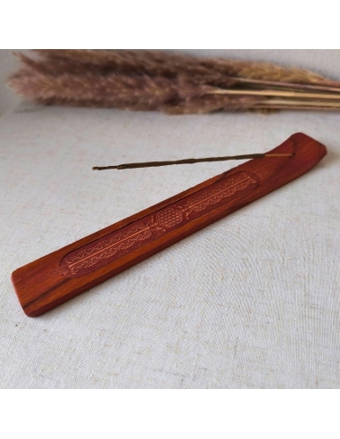 brûle-bâton d’encens artisanal en bois d’acacia