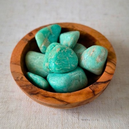 Pierre roulée en Amazonite (20–30 mm, qualité A, filière éthique et durable, Brésil)