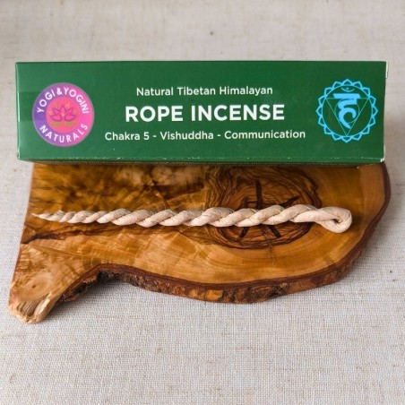 Cordelettes d’encens  – Bois de genévrier, guggul, camphre et gingembre (20 cordelettes, Yogi & Yogini, Inde)