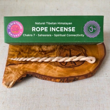 Cordelettes d’encens  – Bois de genévrier, guggul, camphre et résine de Sal (20 cordelettes, Yogi & Yogini, Inde)