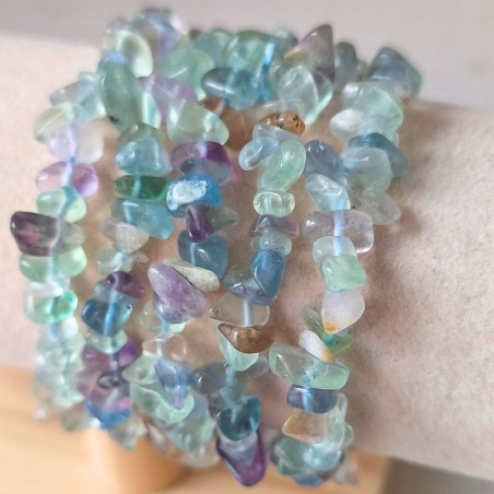 Bracelet baroque en Fluorine multicolore (16–18 cm, qualité A, filière éthique et durable, Chine)