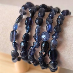 Bracelet en pierres roulées de Cordiérite 2