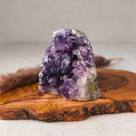 Géode d’améthyste foncée – 222 g (Uruguay, qualité A)