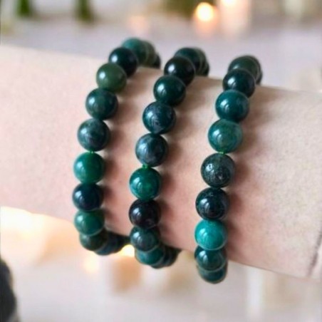 Bracelet boule en Agate mousse – Harmonie et renouveau