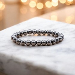 Bracelet boule en Hématite – Force et ancrage 2