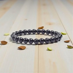 Bracelet boule en Onyx noir – Calme et détermination