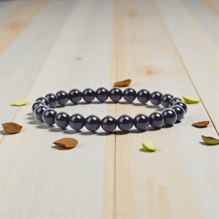 Bracelet boule en Onyx noir – Calme et détermination