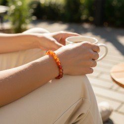 Bracelet boule en Cornaline – Vitalité et créativité 2