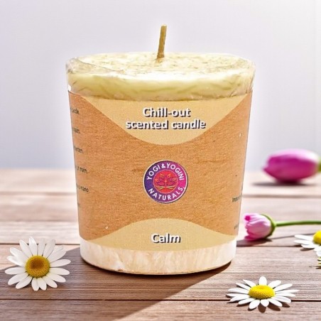 Bougie naturelle Calm – Sauge et Citronnelle.