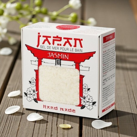 Sel de bain artisanal 450 g au jasmin.