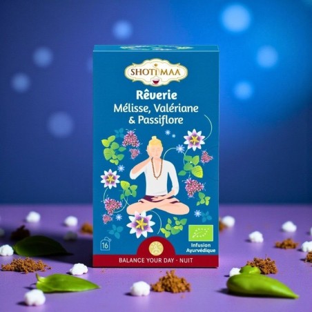 Une tisane bio au goût doux et floral, idéale pour le soir.