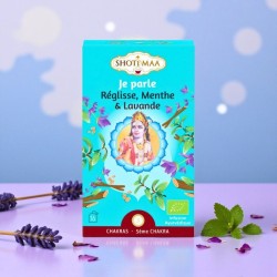 Une tisane bio à la menthe, à la lavande et à la réglisse.