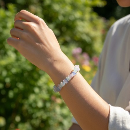 Bracelet baroque en Fluorine multicolore, pierre naturelle de clarté et de concentration. 2