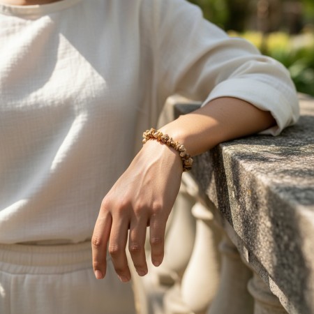 Bracelet baroque en Jaspe paysage de Namibie, pierre naturelle d’ancrage et d’harmonie. 2