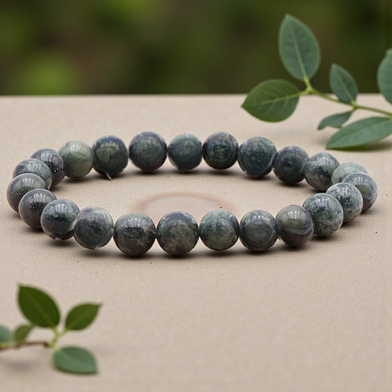 Bracelet en Jaspe Kambaba naturel, perles de 8 mm, qualité A, origine Madagascar
