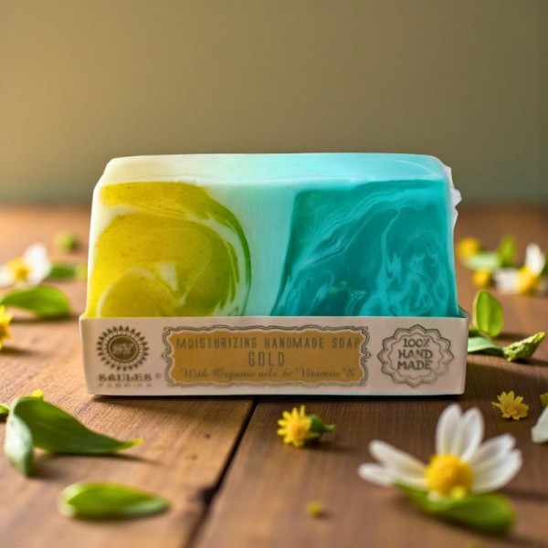 Savon artisanal Gold, au citron et épices