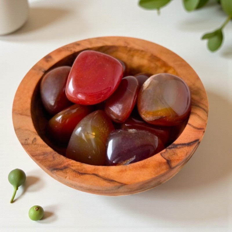 Cornaline roulée, pierre d’élan vital et de créativité