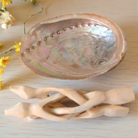 Coquille d’ormeau Haliotis sur trépied cobra – Artisanat du Vietnam et d'Inde 2