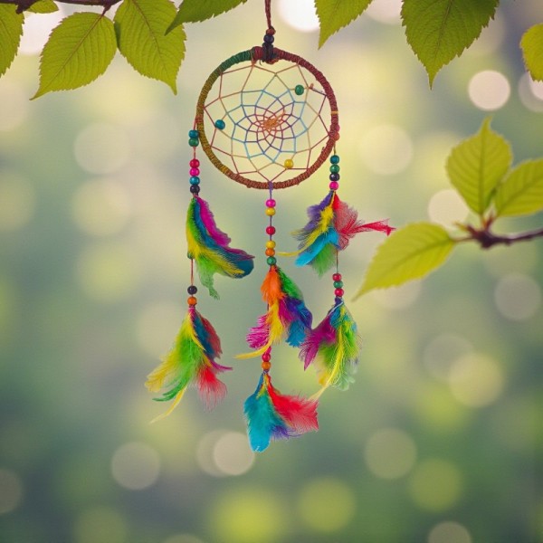 Attrape-Rêves Arc-en-Ciel – Douceur des nuits | Litho Terra