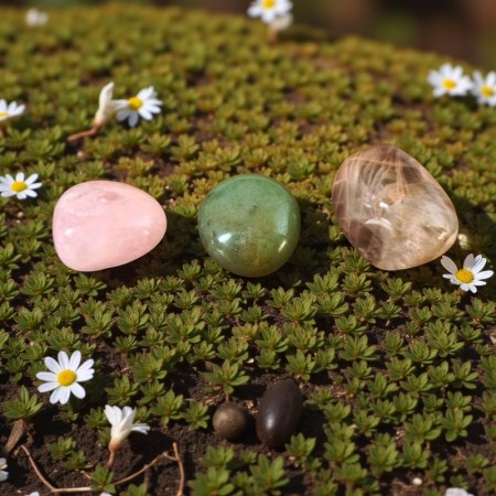 Un trio de pierres roulées pour envelopper le cœur de douceur, apaiser les émotions 2