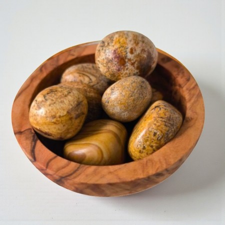 Jaspe paysage naturel aux nuances chaudes et terreuses