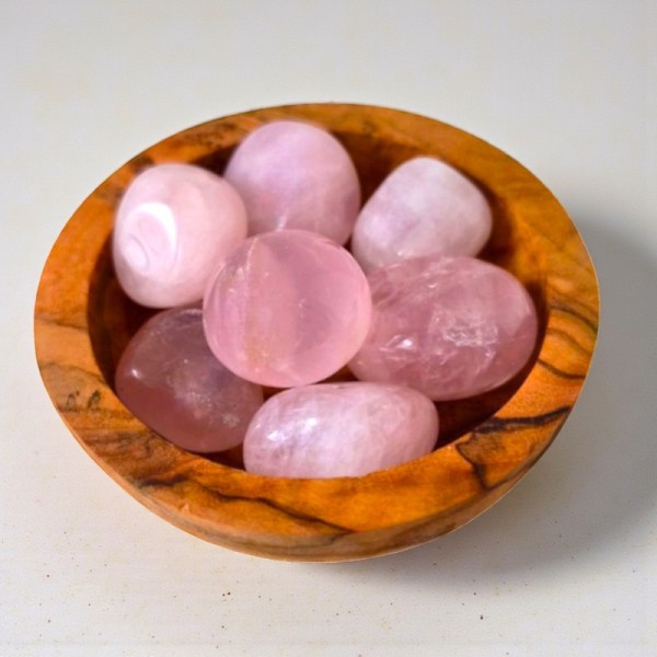 Pierre roulée en Quartz rose, pierre éthique du Brésil
