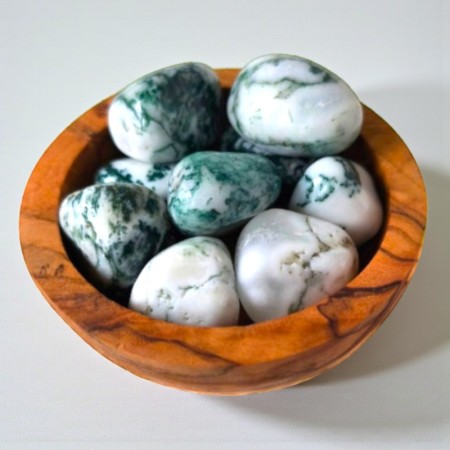 Pierre roulée Agate arbre - Qualité AA 20–30 mm | Litho Terra