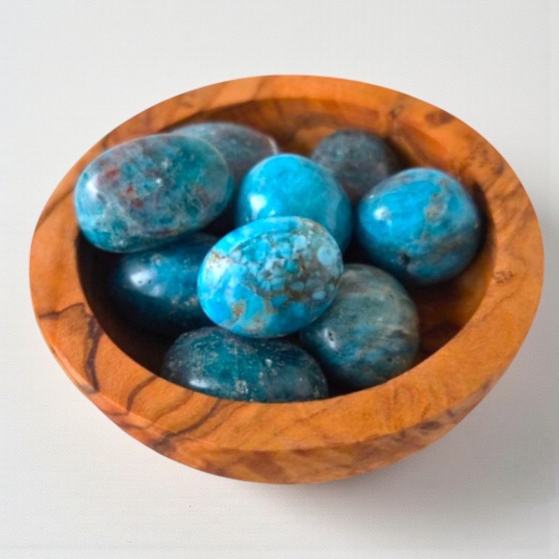 Apatite bleue – Inspiration et Expression | Pierre roulée naturelle | Litho Terra