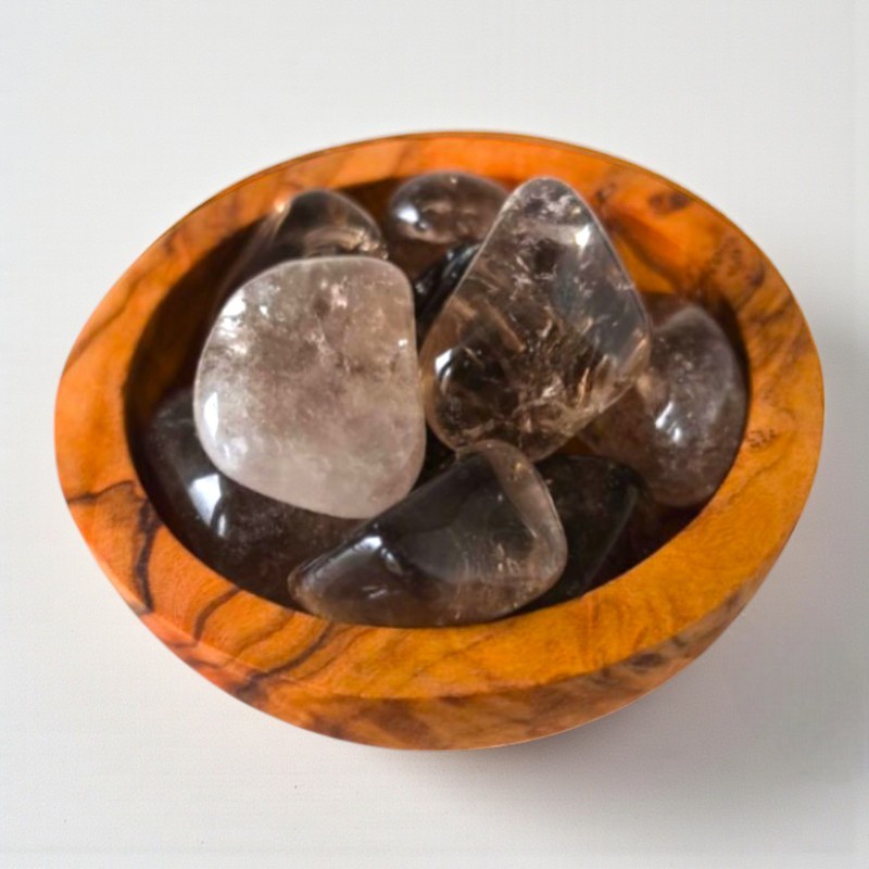 Quartz fumé – Stabilité et Recentrage | Pierre roulée naturelle | Litho Terra