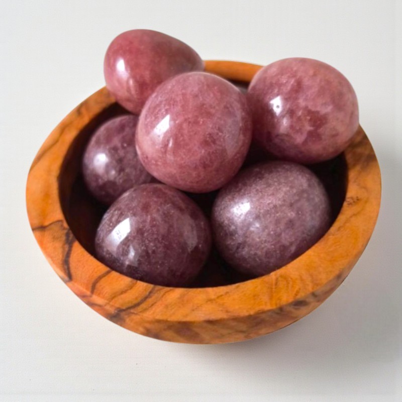 Quartz fraise – Douceur et Joie | Pierre roulée naturelle | Litho Terra