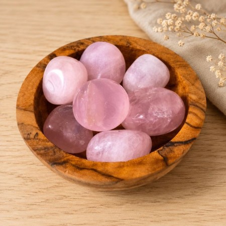 Pierre roulée Quartz rose naturelle A+ d'Afrique du Sud