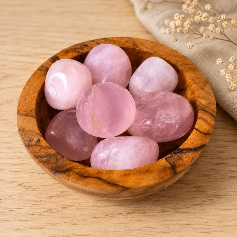 Pierre roulée Quartz rose naturelle A+ d'Afrique du Sud