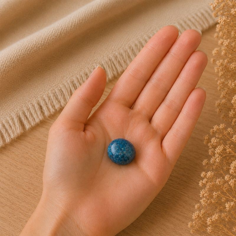 Apatite bleue – Inspiration et Expression | Pierre roulée naturelle | Litho Terra