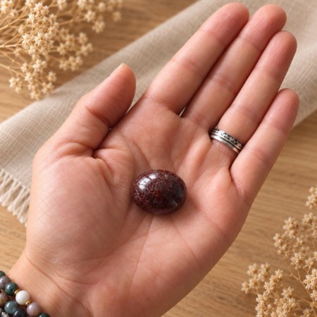 Pierre roulée en grenat rouge naturel | Litho Terra 2