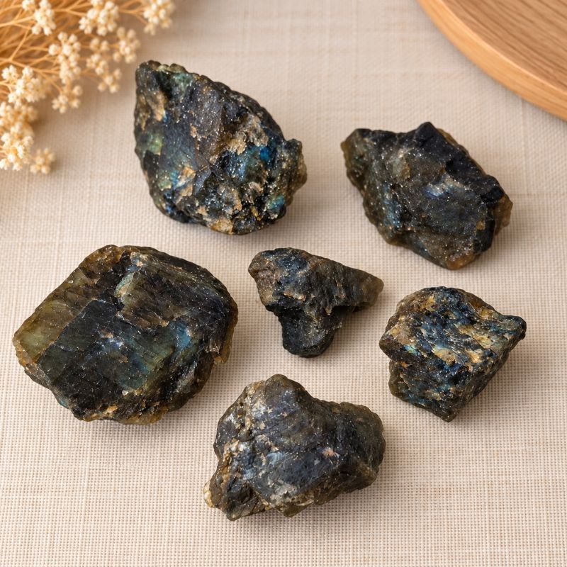 Labradorites brutes d'origine responsable Madagascar