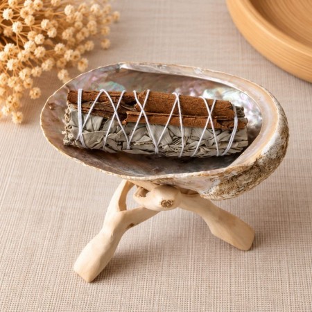 Smudge sauge blanche et cannelle, fabriqué artisanalement au Mexique 2
