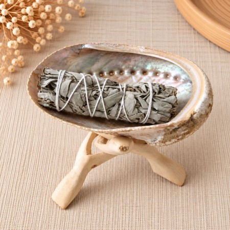 Smudge de sauge blanche et d'eucalyptus fabriqué artisanalement au Mexique 2