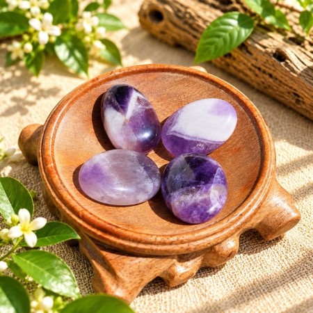 Pendentifs en Améthyste rubanée naturelle, pierres percées aux nuances violettes et blanches
