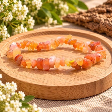 Bracelet baroque Cornaline naturelle | Litho Terra