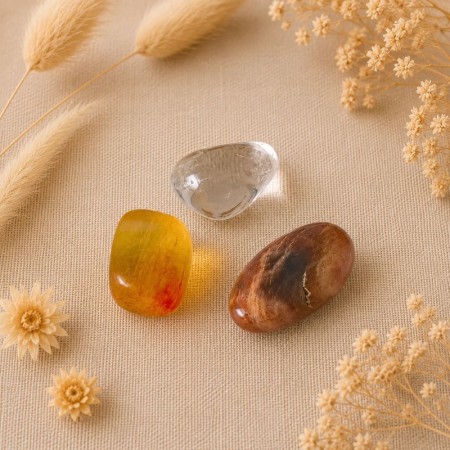 Trio Esprit Clair – 3 pierres naturelles | Litho Terra